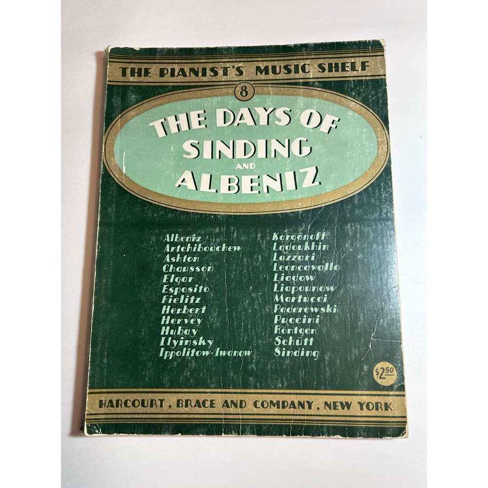 The Days of Sinding‎ and Albeniz The Pianist's Music Shelf 8 1937